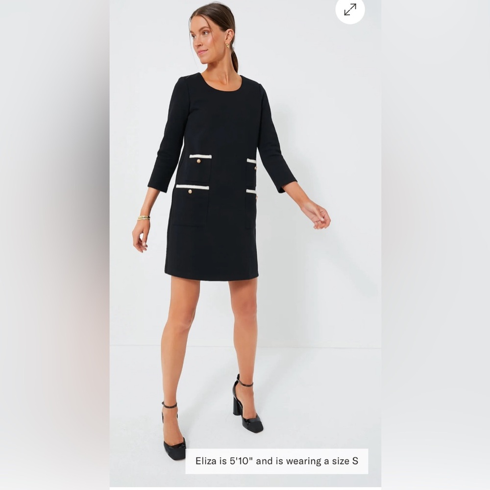 NWT TUCKERNUCK Black Francoise Mod Mini Dress